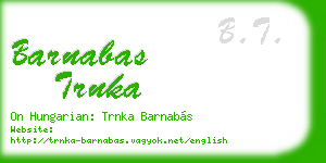 barnabas trnka business card